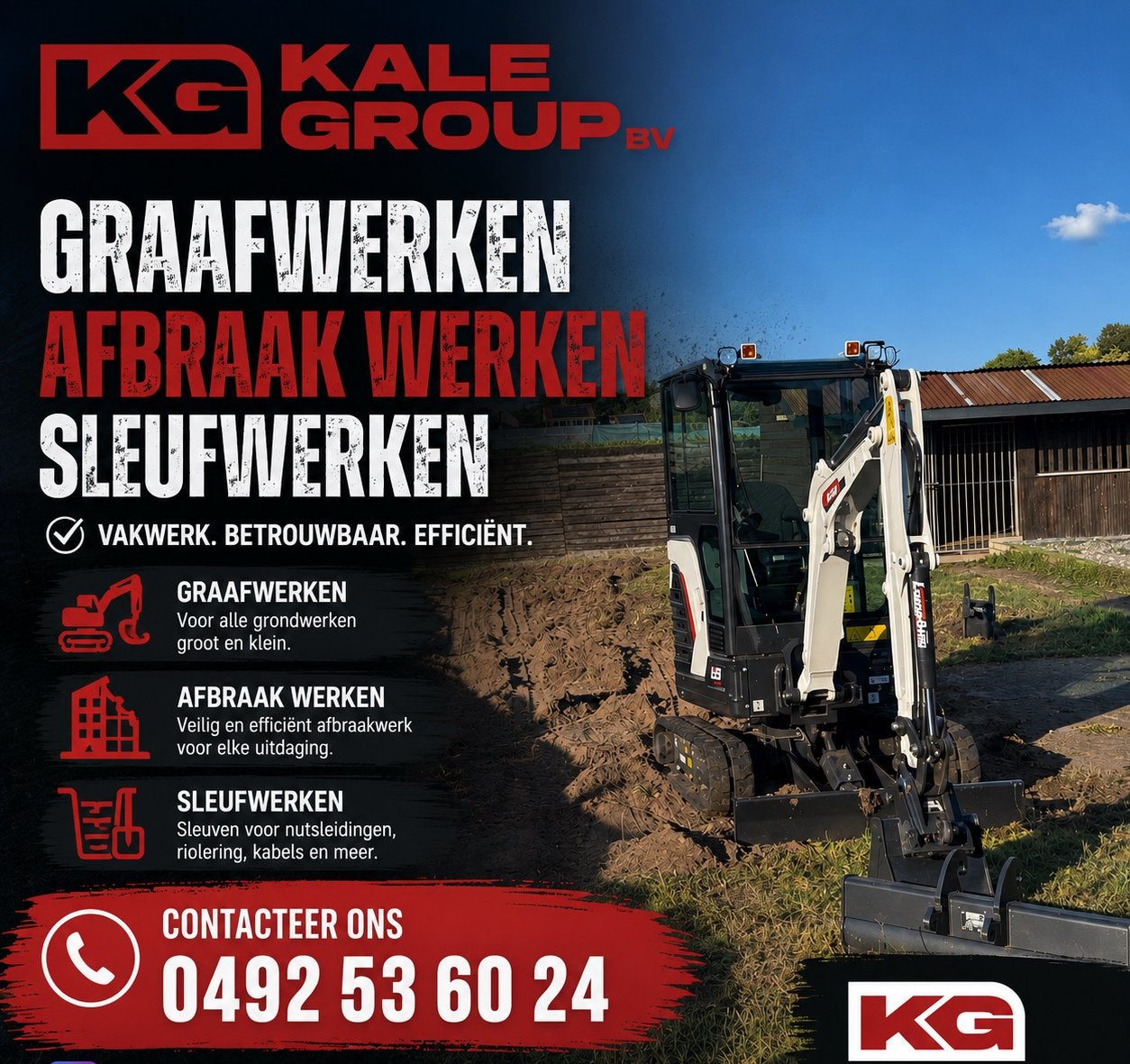 Graafwerken, afbraakwerken, sleufwerken