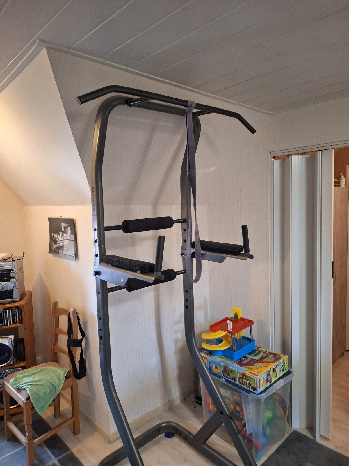 Multifunctioneel optrekrek / Power Tower – €150, Ophalen, Zo goed als nieuw, Metaal, Benen