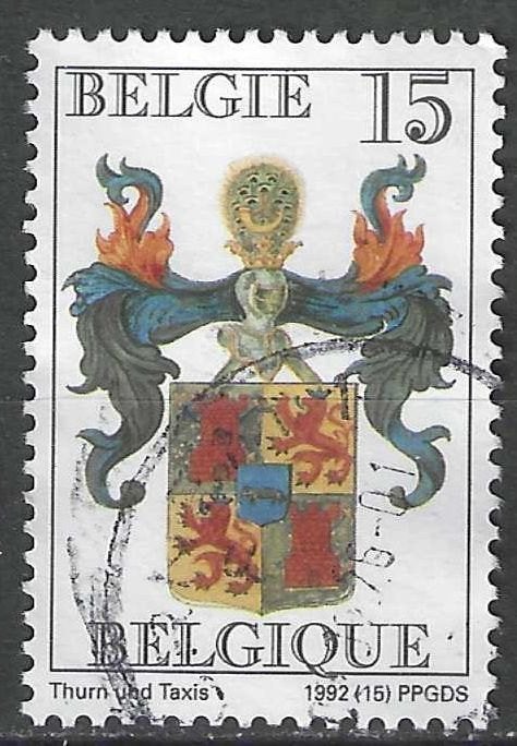 Belgie 1992 - Yvert/OBP 2483 - Thurn en Tassis - Wapens (ST), Postzegels en Munten, Postzegels | Europa | België, Verzenden, Gestempeld