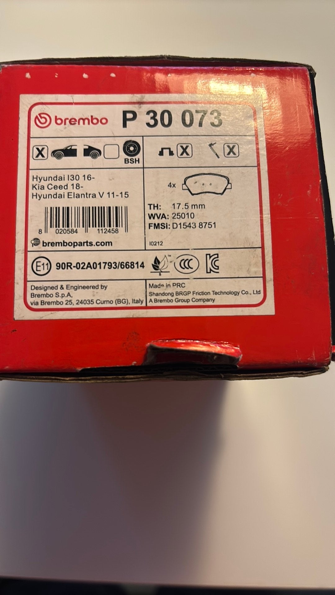 Brembo remblokken vooras Hyundai i30 , Kia Ceed, Auto-onderdelen, Ophalen, Hyundai