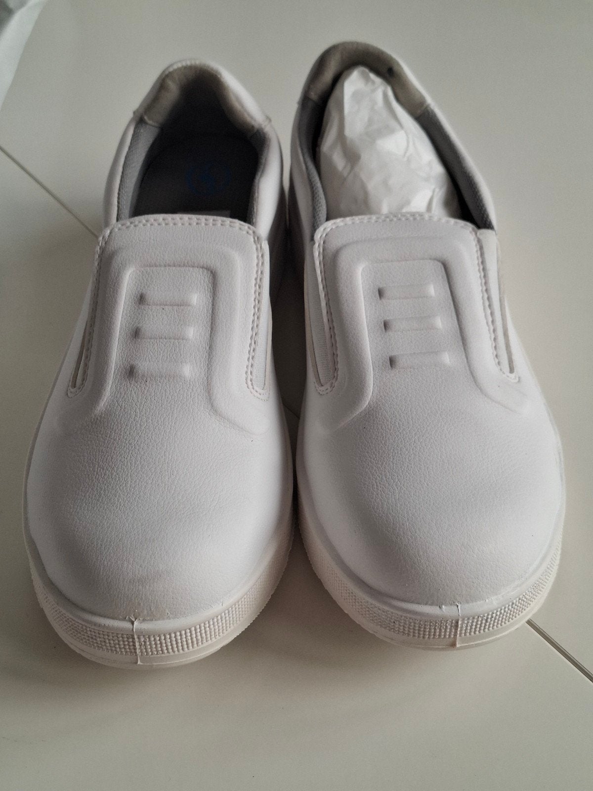 Mocassins de sécurité blancs Garsport - collection Blue Flam, Neuf, Enlèvement ou Envoi, Espadrilles et Mocassins, Blanc