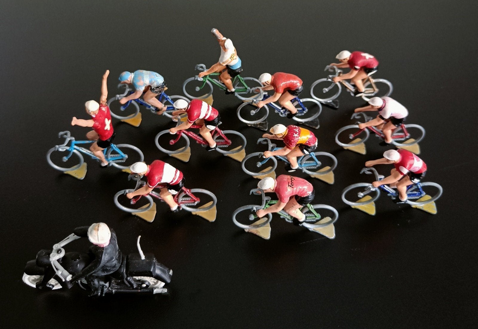 Vintage miniatuur wielrenners/coureurs, Ophalen of Verzenden