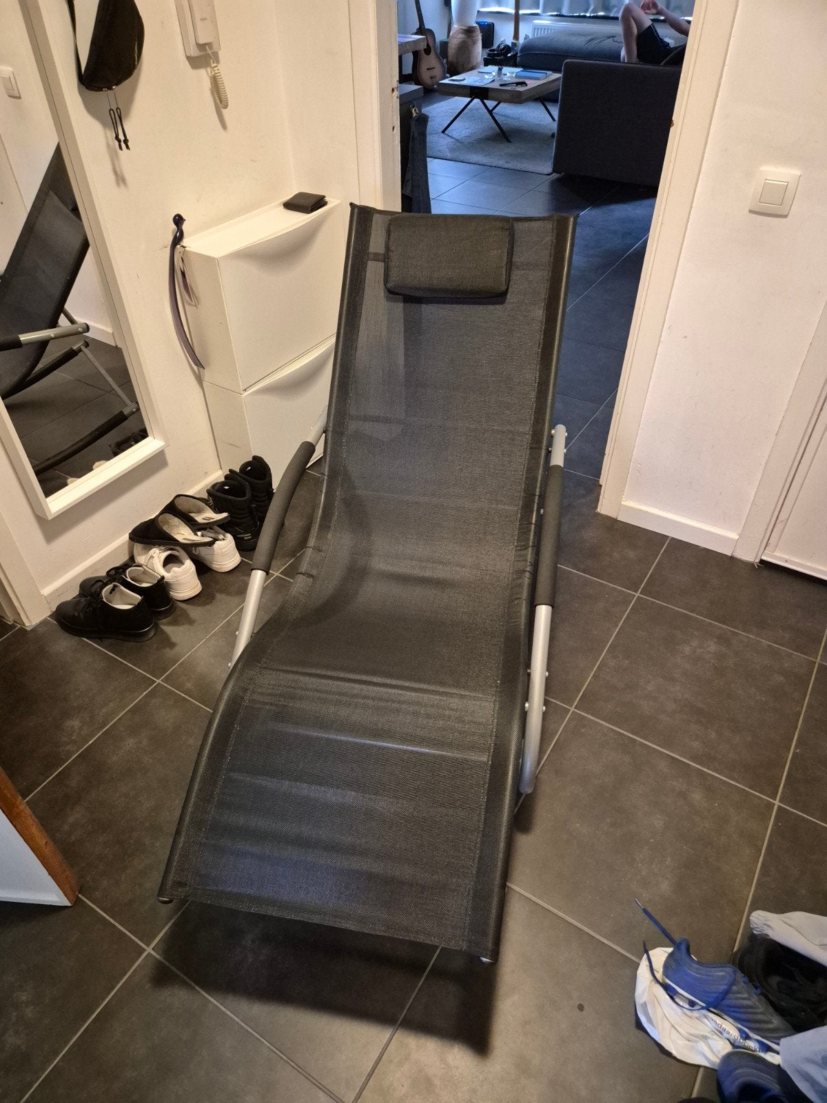 Fauteuil inclinable Swing Le nouveau prix était de 70€. Util, Jardin & Terrasse, Chaises longues, Enlèvement, Comme neuf, Synthétique
