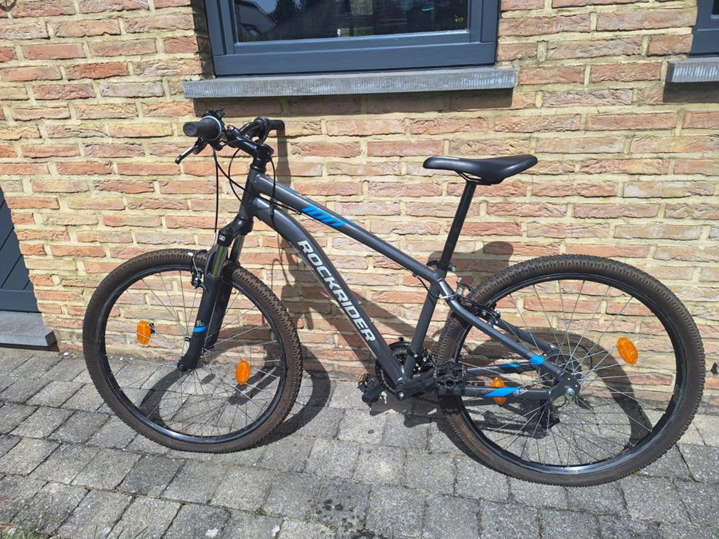 VTT gris Rockrider 27,5 pouces, Vélos & Vélomoteurs, Frein sur jante, Comme neuf, Enlèvement, VTT tout suspendu