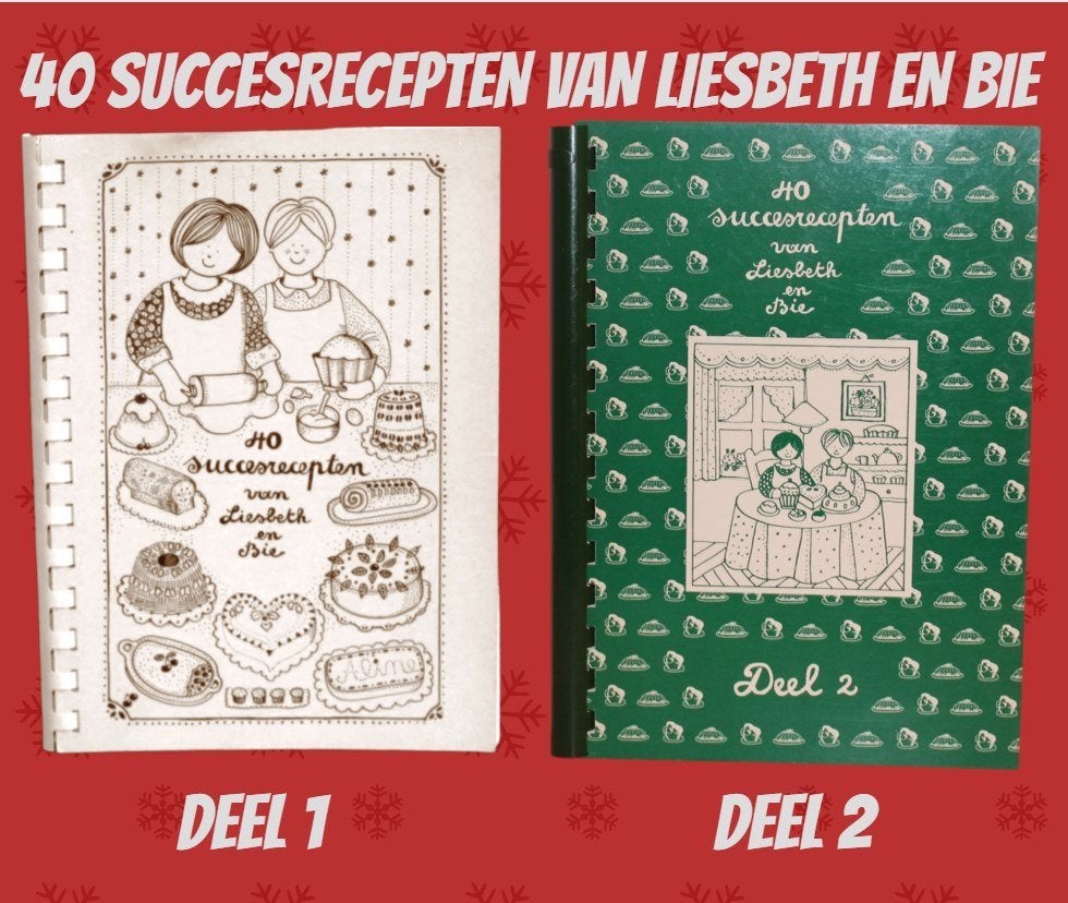 40 SUCCESRECEPTEN VAN LIESBETH & DE BIE (DEEL 1 EN 2), Boeken, Kookboeken, Ophalen of Verzenden, Zo goed als nieuw, Taart, Gebak en Desserts