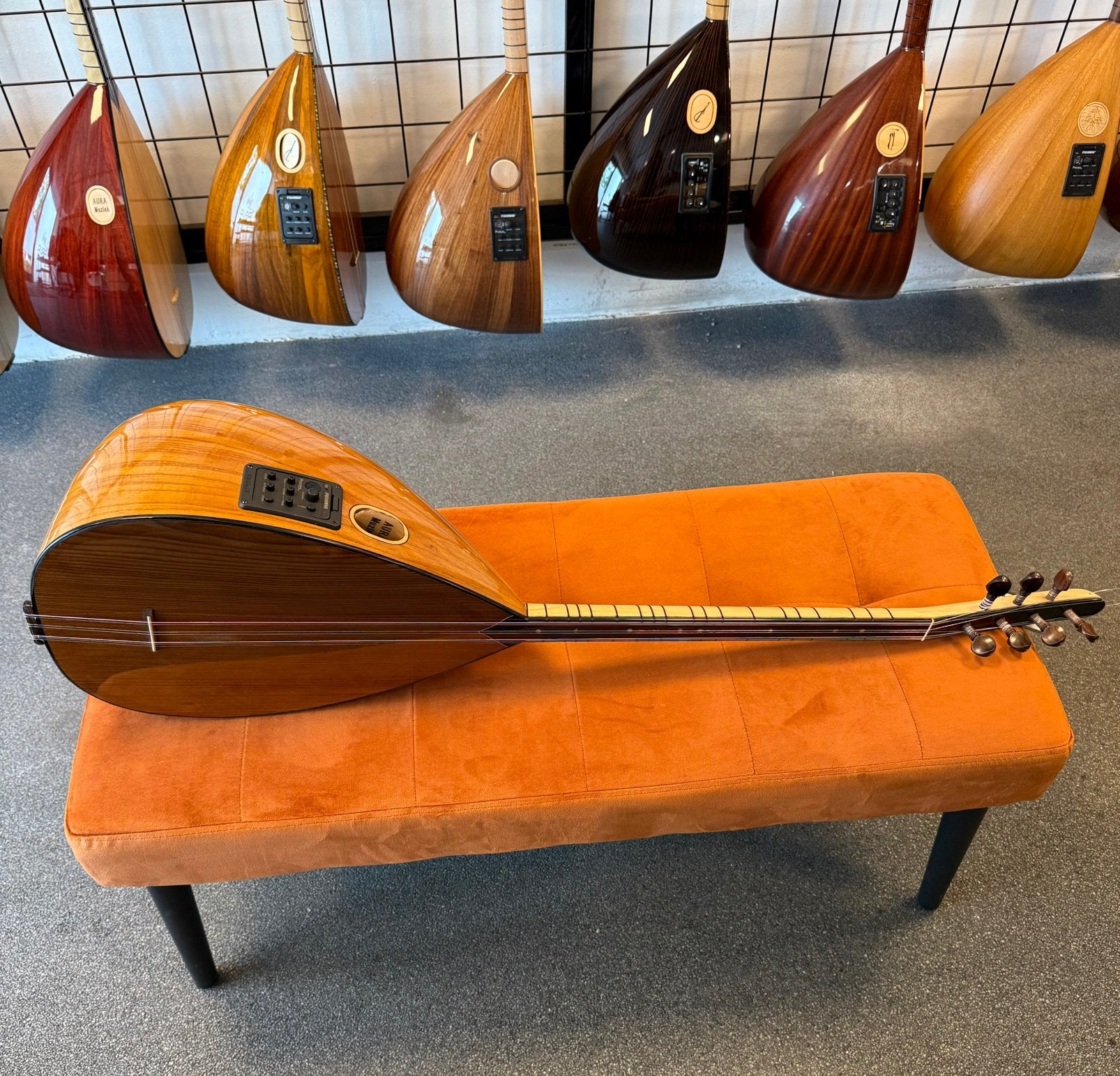 saz yaprak dut kısa sap tam profosyonel özel seri fishmanli, Muziek en Instrumenten, Instrumenten | Onderdelen, Ophalen of Verzenden