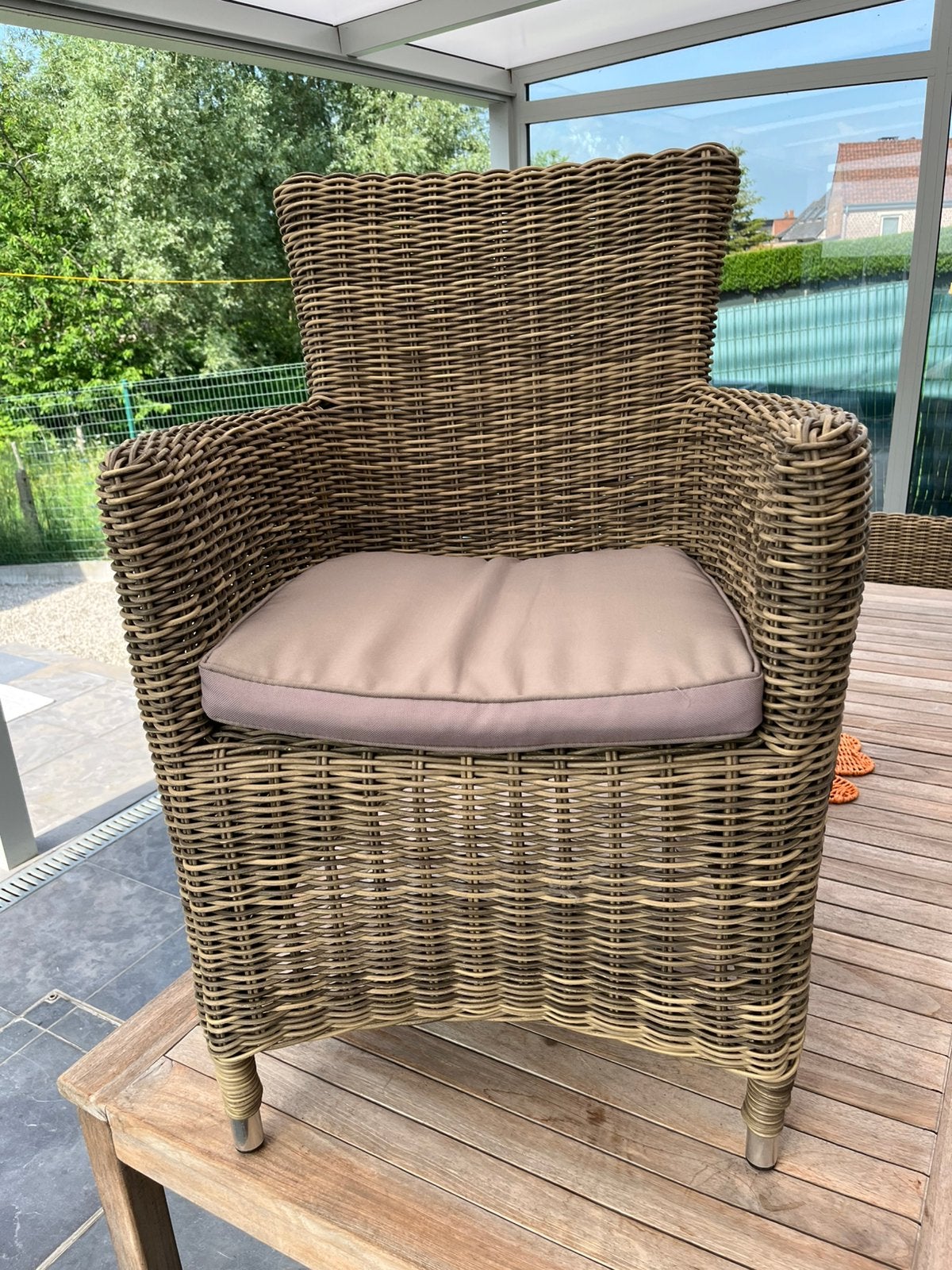 6 chaises de jardin en osier, Jardin & Terrasse, Enlèvement, Comme neuf, Osier