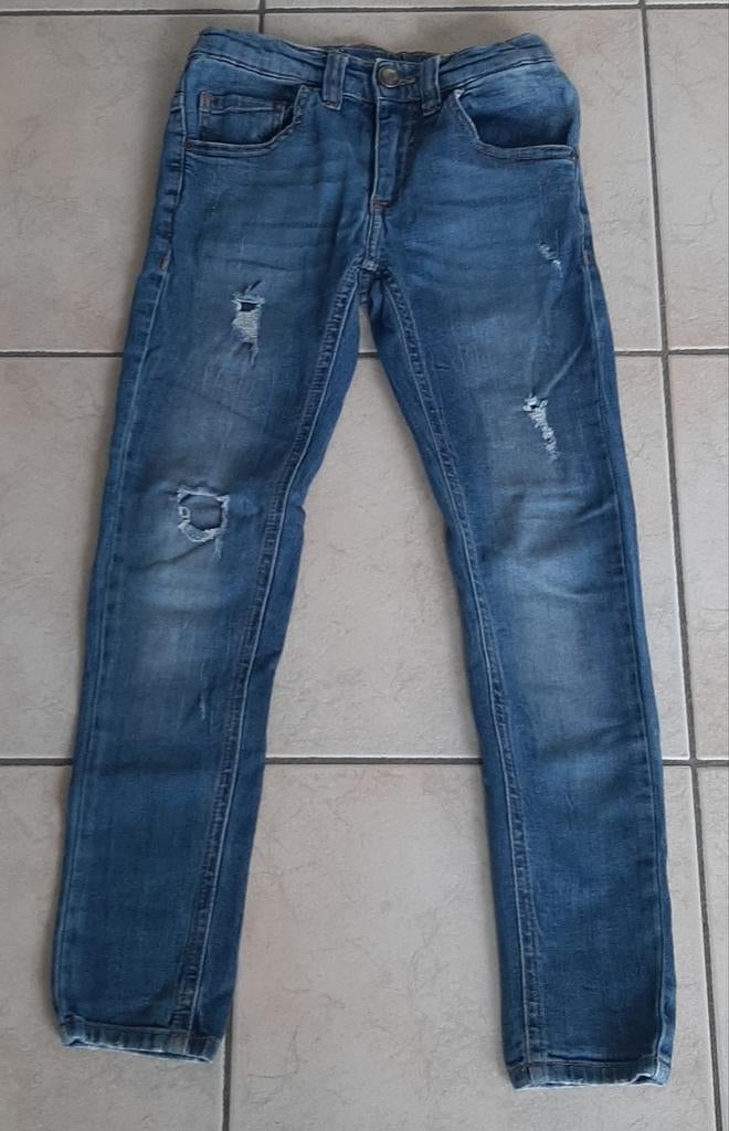 Destroyed skinny fit jeans JBC maat 128 of 8 jaar, Broek, Ophalen of Verzenden, Zo goed als nieuw, JBC.