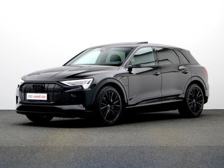 Audi e-tron 55 QUATTRO 408  PK, Auto's, Audi, Automaat, Lichtsensor, Zwart, Elektrisch