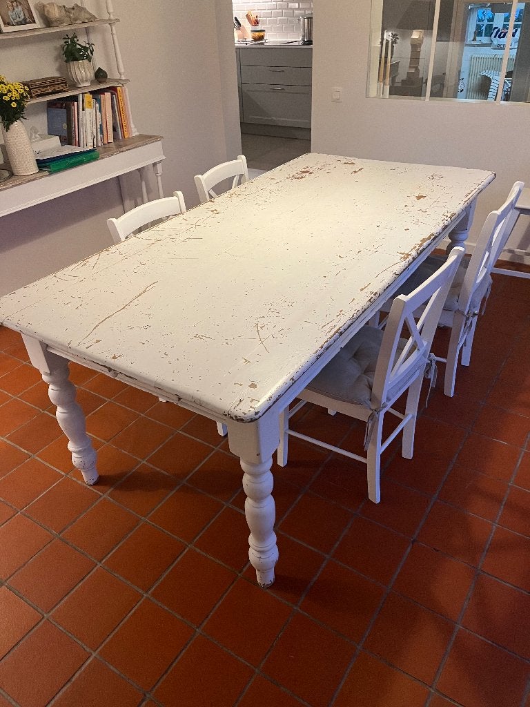 Table et chaises, Maison & Meubles, 150 à 200 cm, Cinq personnes ou plus, Enlèvement, Utilisé