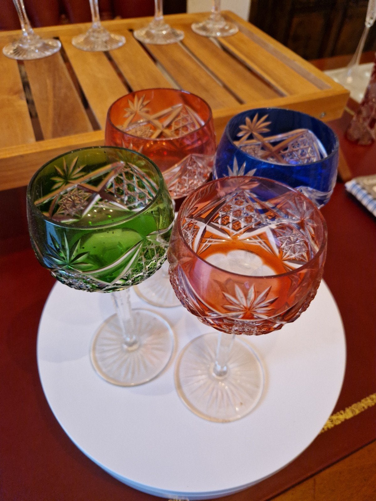 4 verres Val Saint Lambert 1904..., Antiquités & Art, Enlèvement ou Envoi