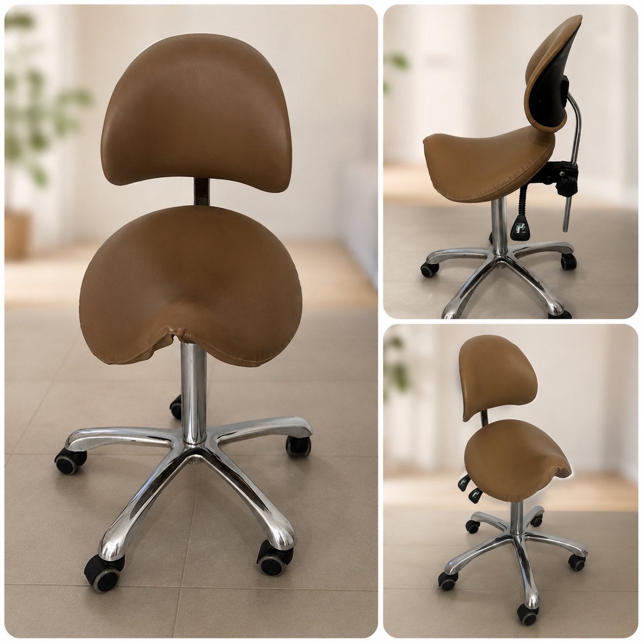 Bellezi Sympatico Comfort ergonomische tabouret – Taupe, Ophalen