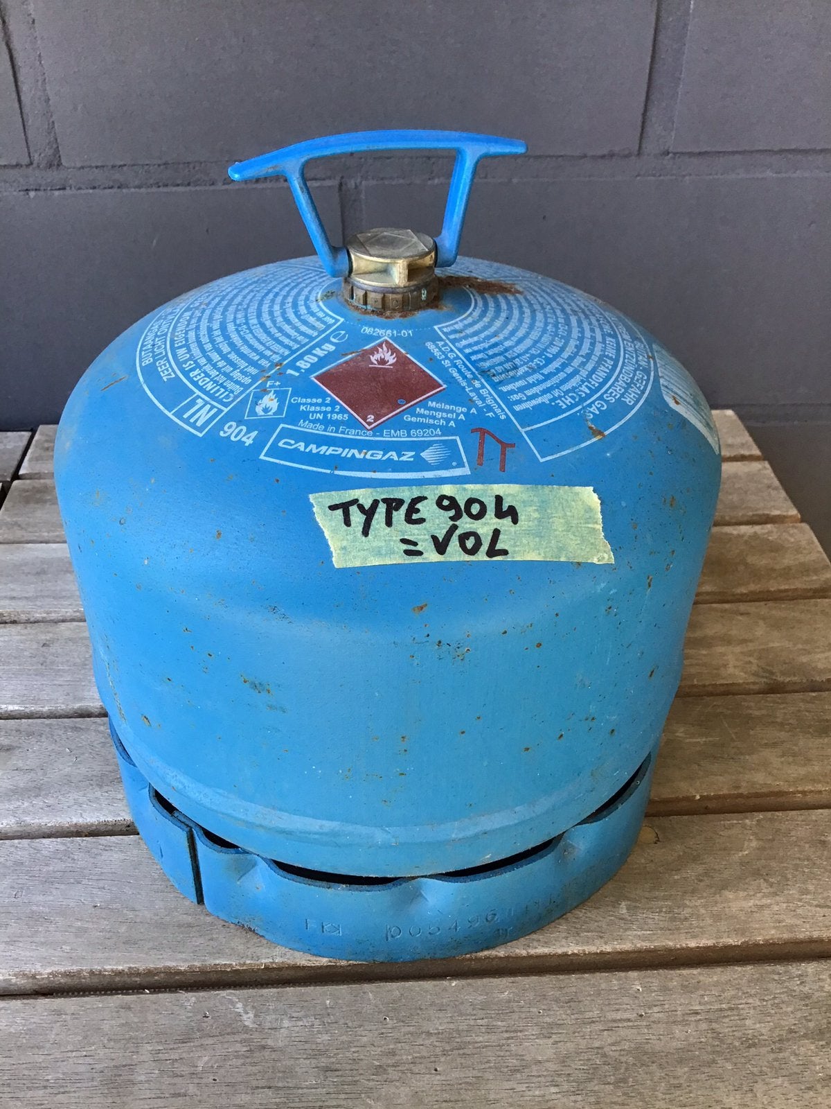 Campingaz type 904 ( klein = 1,80kg ) = vol !!, Ophalen, Zo goed als nieuw