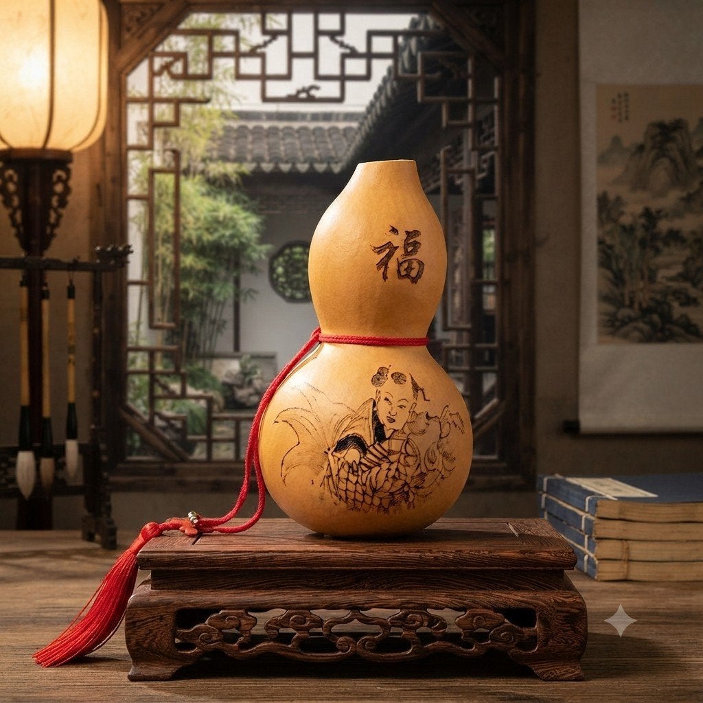 Gourde chinoise Wu Lou (ou Hulu), Antiquités & Art, Envoi