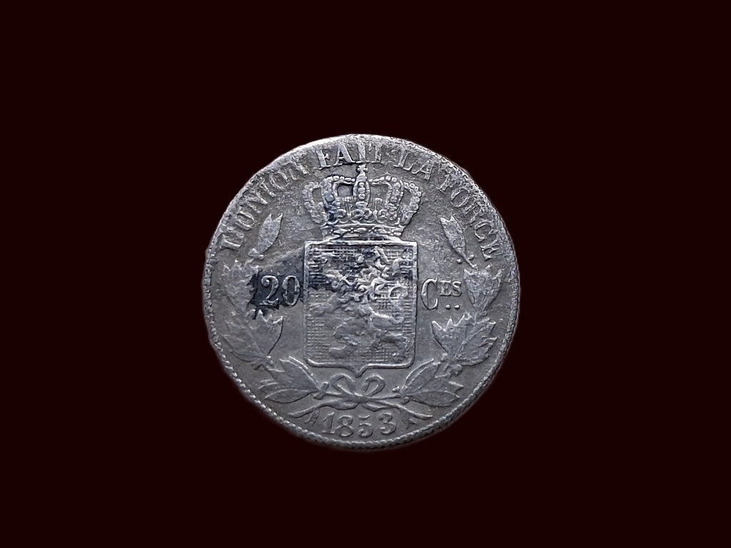 20 centimes 1853 Leopold premier, Enlèvement ou Envoi, Argent, Argent