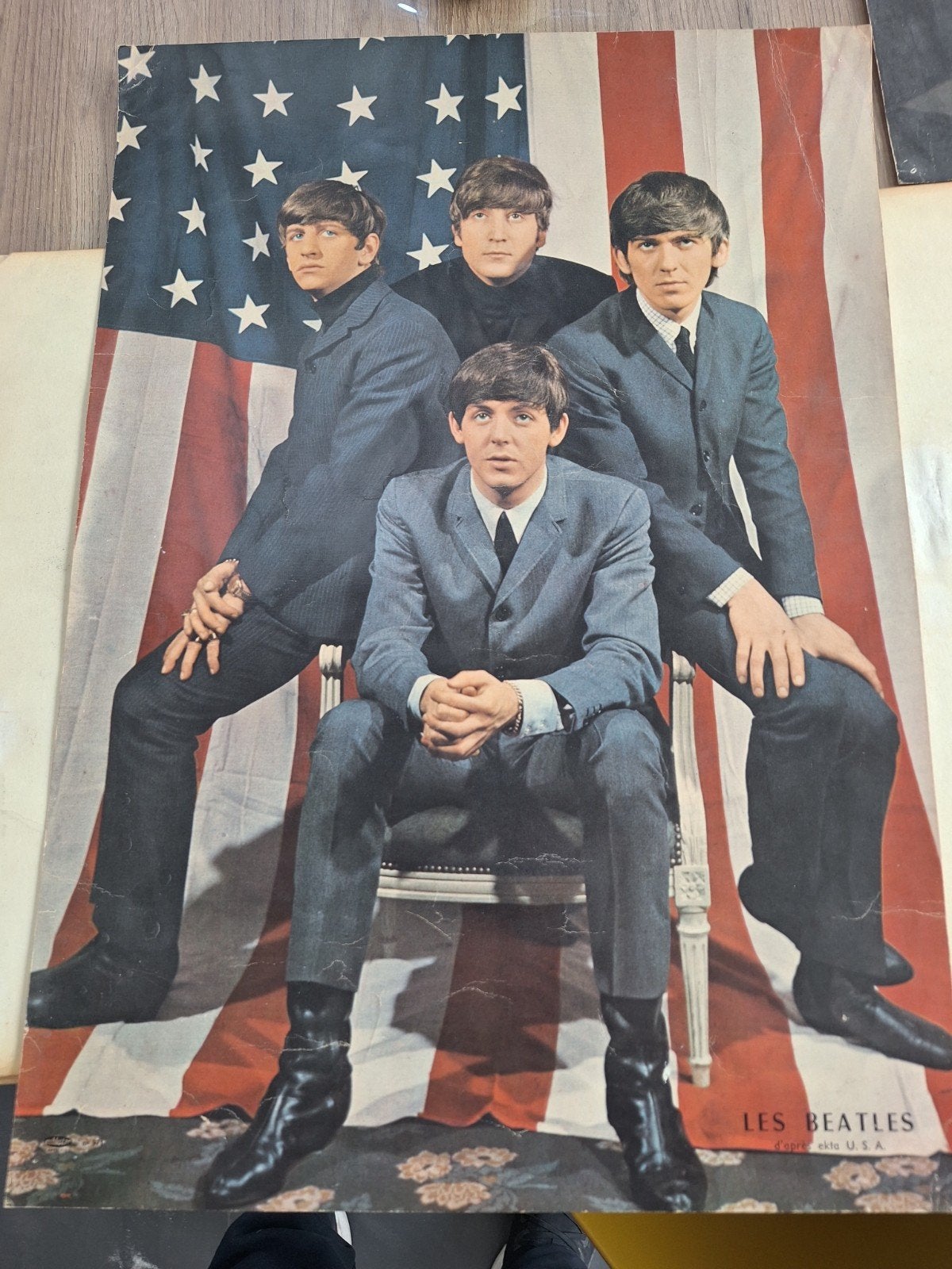 Ancienne affiche de Beatle plubliestar marseille., Enlèvement ou Envoi
