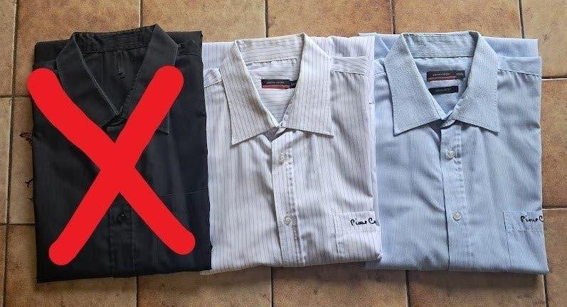 🎁 Lot de 3 chemises manches courtes - grandes tailles, Envoi, Porté, Bleu, Pierre Cardin