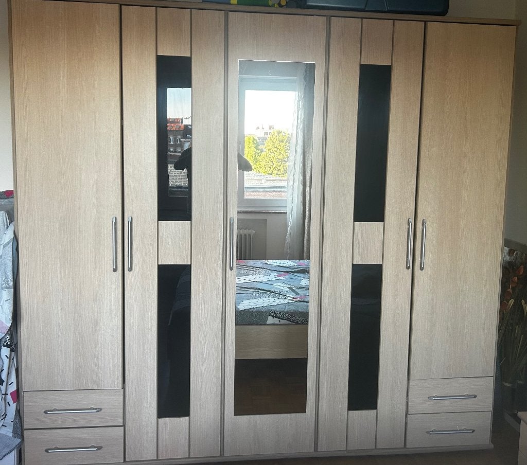lit + grande armoire, 200 à 250 cm, Enlèvement, Utilisé, 200 cm ou plus