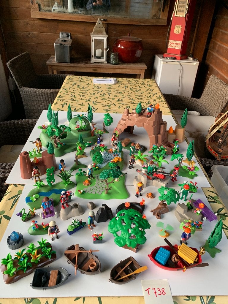 PLAYMOBIL T738: SUPERGROOT PIRATENEILAND, Ophalen of Verzenden, Zo goed als nieuw, Pirates, Losse onderdelen