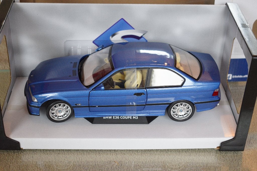 miniature automobile 1:18 neuf solido BMW E36 coupe M3 bleu, Enlèvement ou Envoi, Neuf, Solido