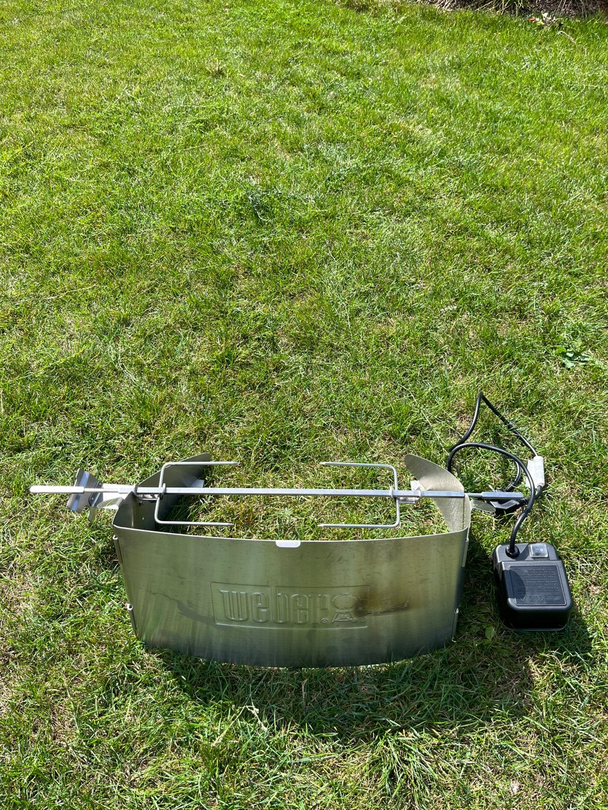 Weber bbq spit, Tuin en Terras, Houtskoolbarbecues, Ophalen, Gebruikt