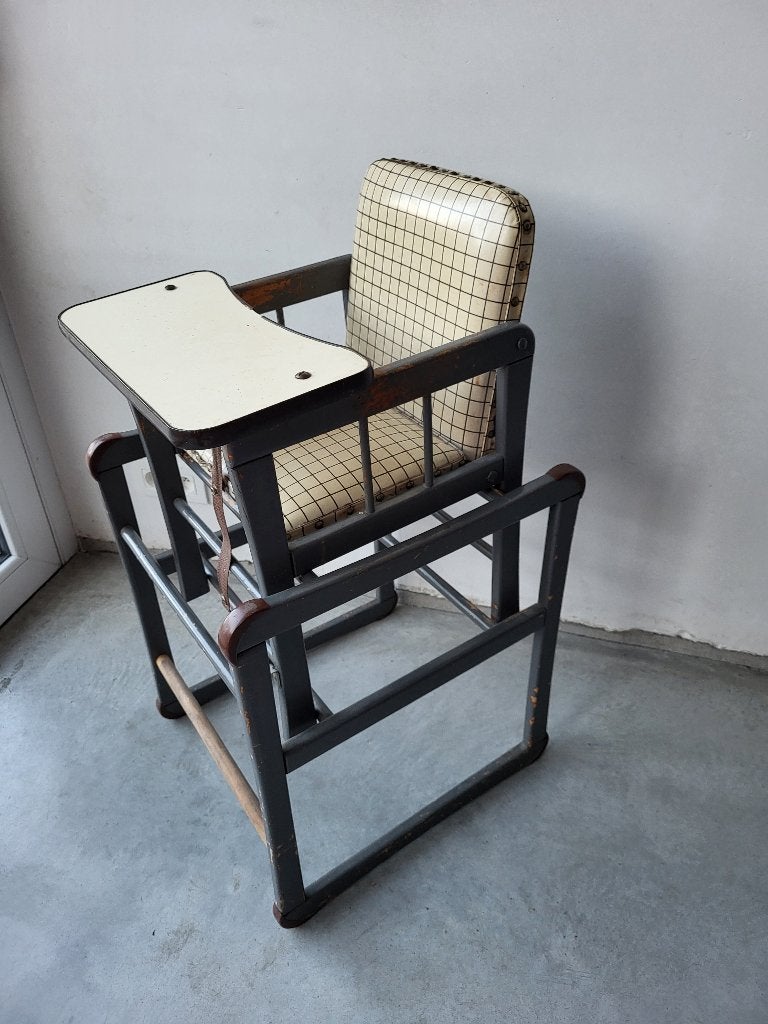 Vintage eetstoel, afneembare kinderstoel, Kinderen en Baby's, Kinderstoelen, Ophalen, Gebruikt, Meegroeistoel, Aanschuifbaar