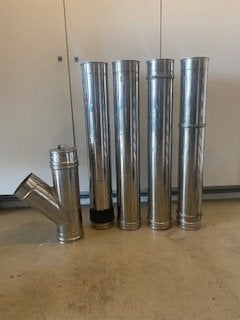 Inox schouwbuizen, Doe-het-zelf en Bouw, Ophalen, Inox, Minder dan 20 mm, 2 tot 4 meter