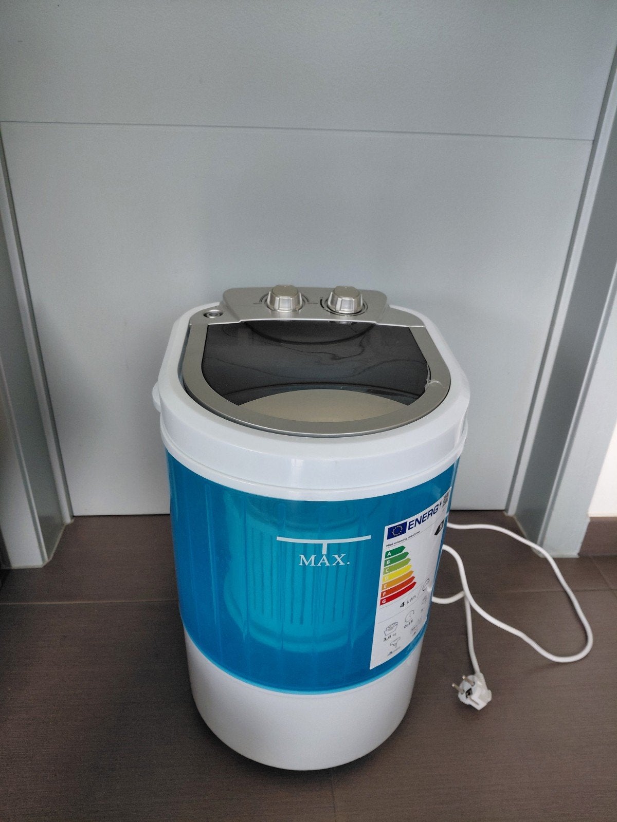 Mini wasmachine/centrifuge voor camping, kot... als nieuw!, Electroménager, Lave-linge, Comme neuf, Moins de 4 kg, Enlèvement