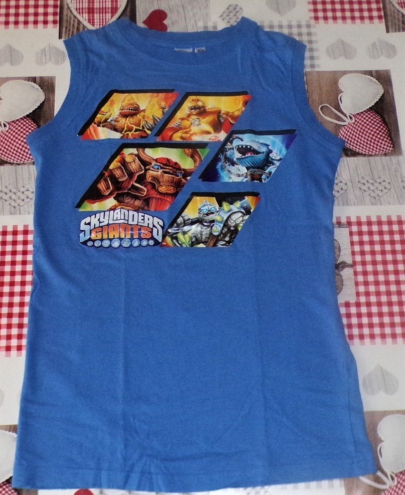 158/164 13/14 t-shirt znder mouw singlet tanktop skylanders, Ophalen of Verzenden, Gebruikt, Jongen, Shirt of Longsleeve