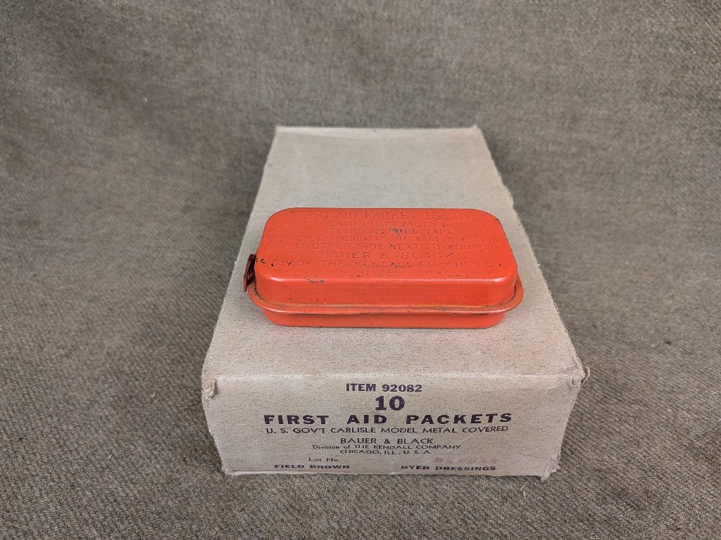 First aid packet + doos voor 10 stuks (leeg), Ophalen of Verzenden
