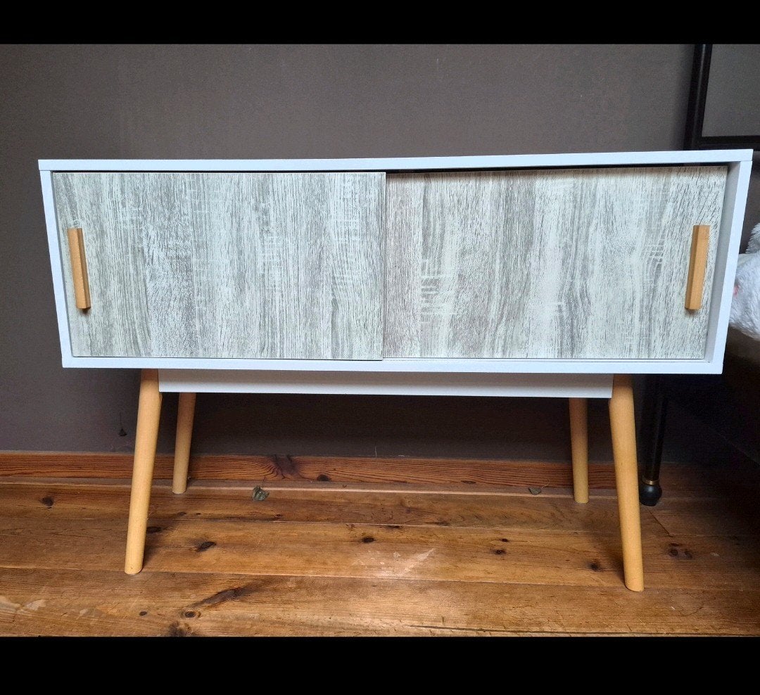 buffet blanc, portes coulissantes, 25 à 50 cm, Avec porte(s), Enlèvement, Utilisé