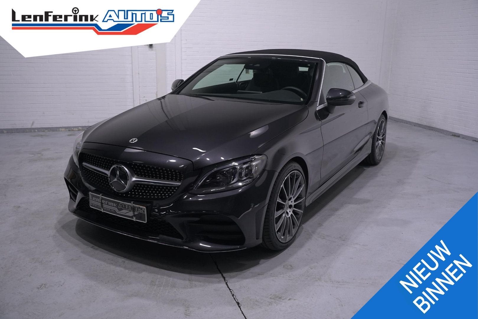 Mercedes-Benz C 180 Cabrio AMG Line AMG Styling  Camera lede, Auto's, Automaat, Zwart, Cabriolet, Bedrijf