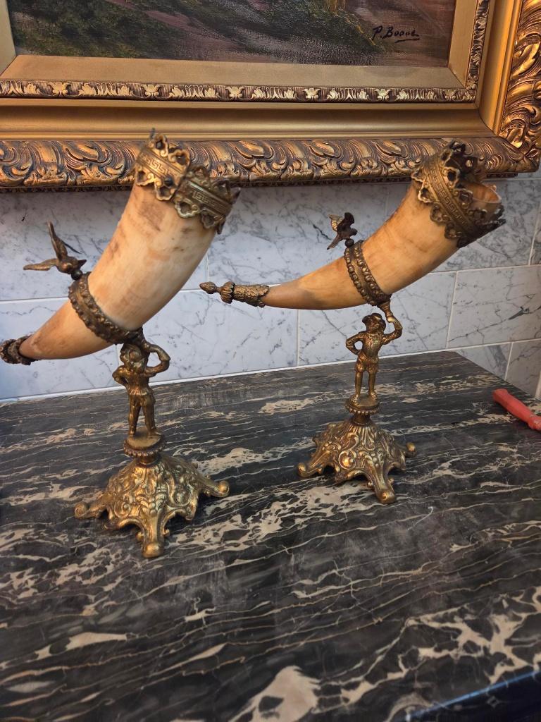 Paar hoorn des overvloeds, Antiek en Kunst, Ophalen of Verzenden