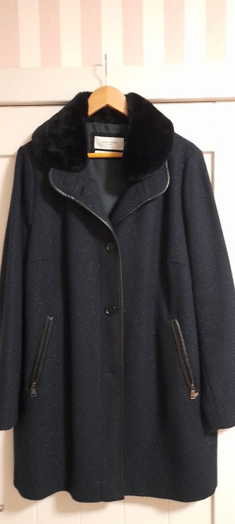 Dames winterjas, Ophalen, Zwart, Maat 46/48 (XL) of groter, Zo goed als nieuw