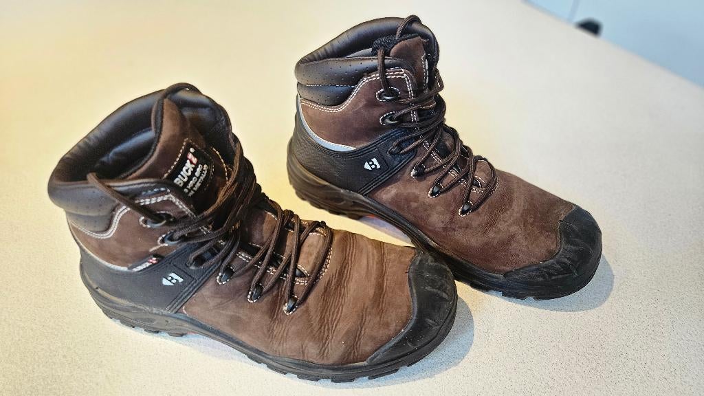 Buckbootz Nubuckz Hoge Werkschoen S3 45·Goed, Kleding | Heren, Schoenen, Ophalen, Bruin, Werkschoenen, Gedragen