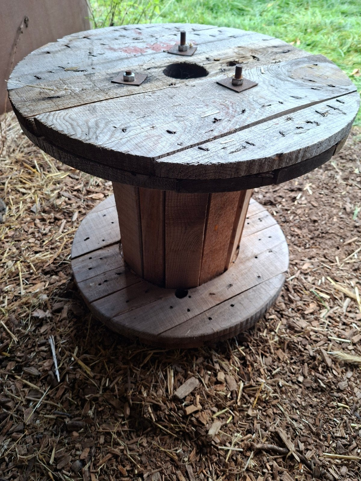 Houten bobijn / kabelhaspel – diameter 60 cm, Ophalen, Gebruikt