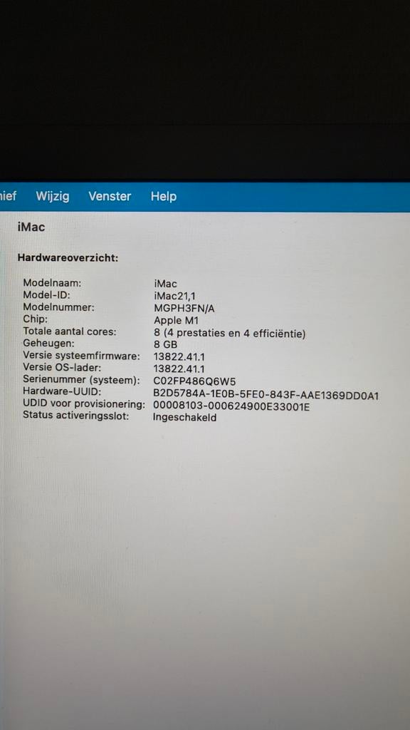 Apple iMac 24 inch, Informatique & Logiciels, Apple Desktops, 256 GB, IMac, Enlèvement, 8 GB