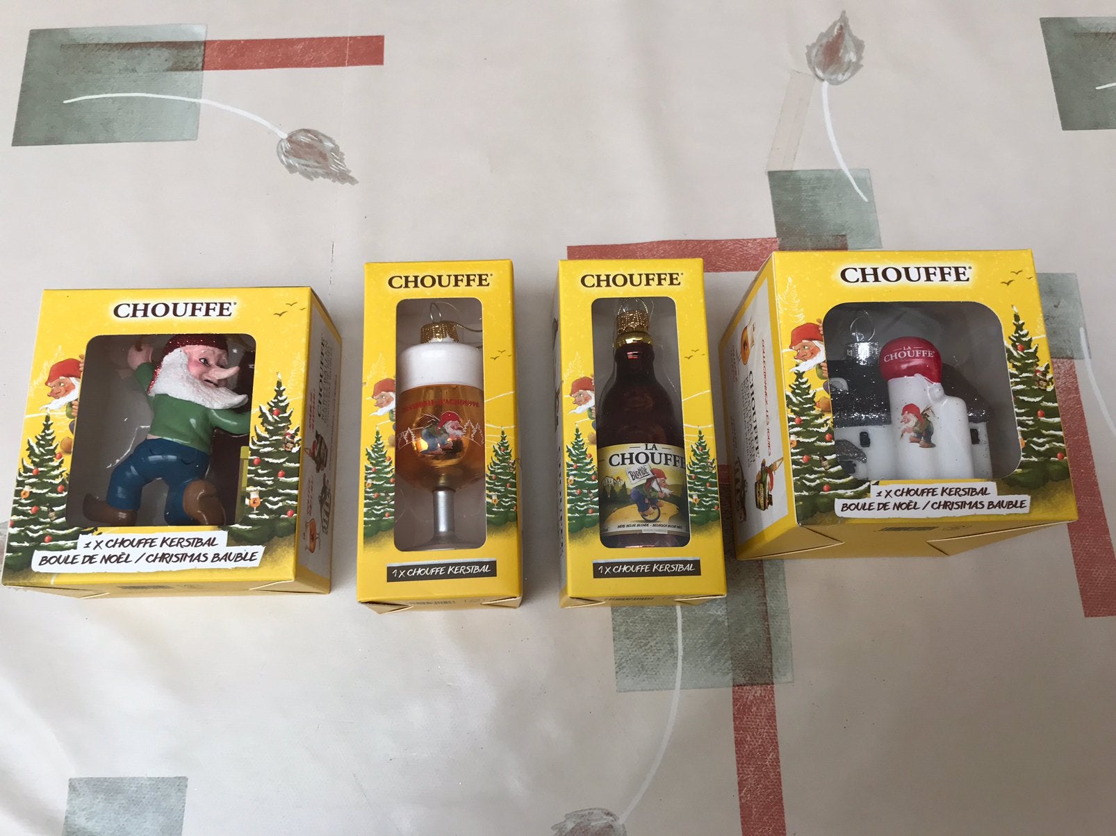 4 x Boules de Noël Chouffe, Collections, Marques & Objets publicitaires, Enlèvement ou Envoi, Neuf, Autres types