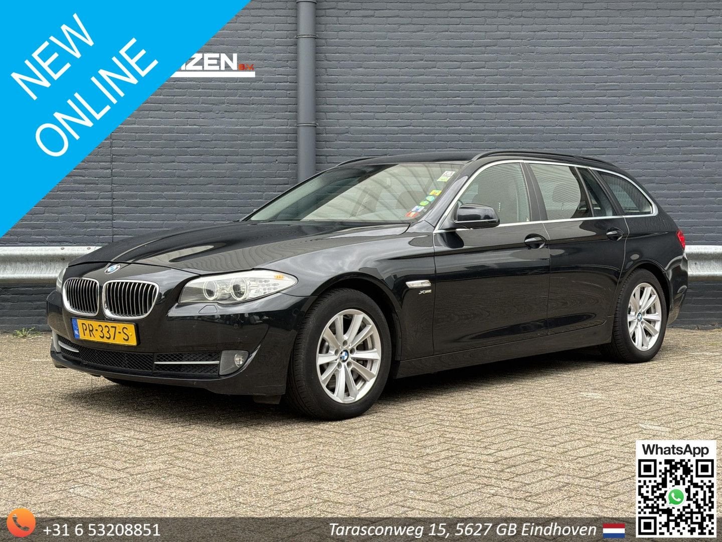 BMW 530 5-serie Touring 530xd High Executive | Leder | Cruis, Automaat, Parkeersensor, Zwart, Bedrijf