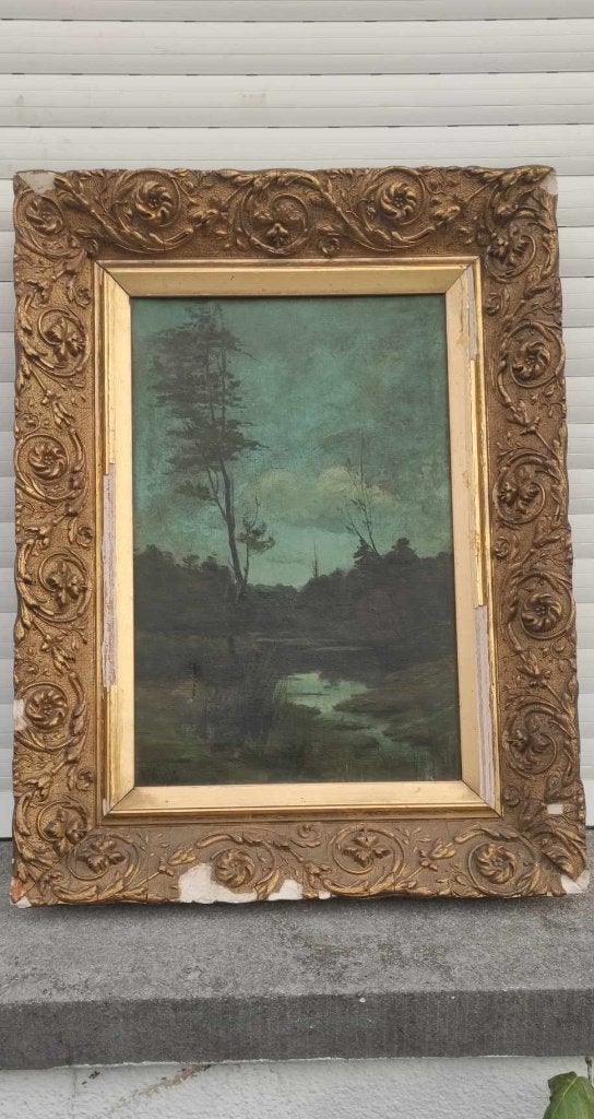 Huile sur toile paysage signe Lionel vinche, Enlèvement ou Envoi, Paysage, Toile
