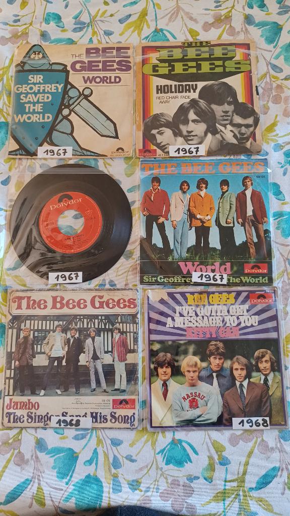 Lot Beegees vinyl singles, Cd's en Dvd's, Ophalen of Verzenden, Gebruikt