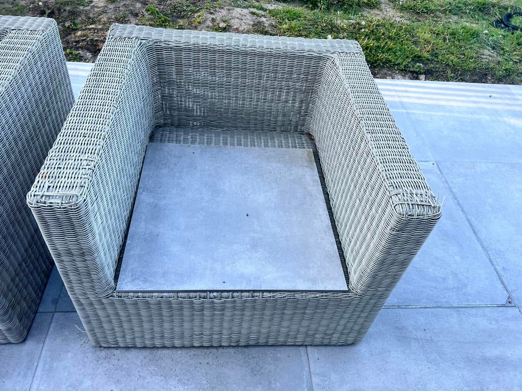 Loungesets 2 personen en 2 x 1 persoon zetel, Tuin en Terras, Tuinsets en Loungesets, Ophalen