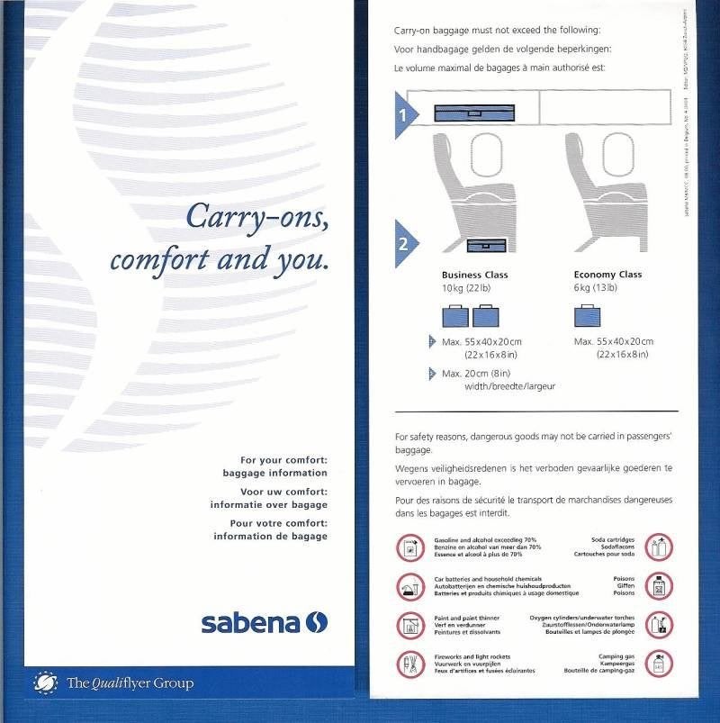 Sabena Document #031 – Carry-ons, comfort and you, Ophalen of Verzenden, Nieuw