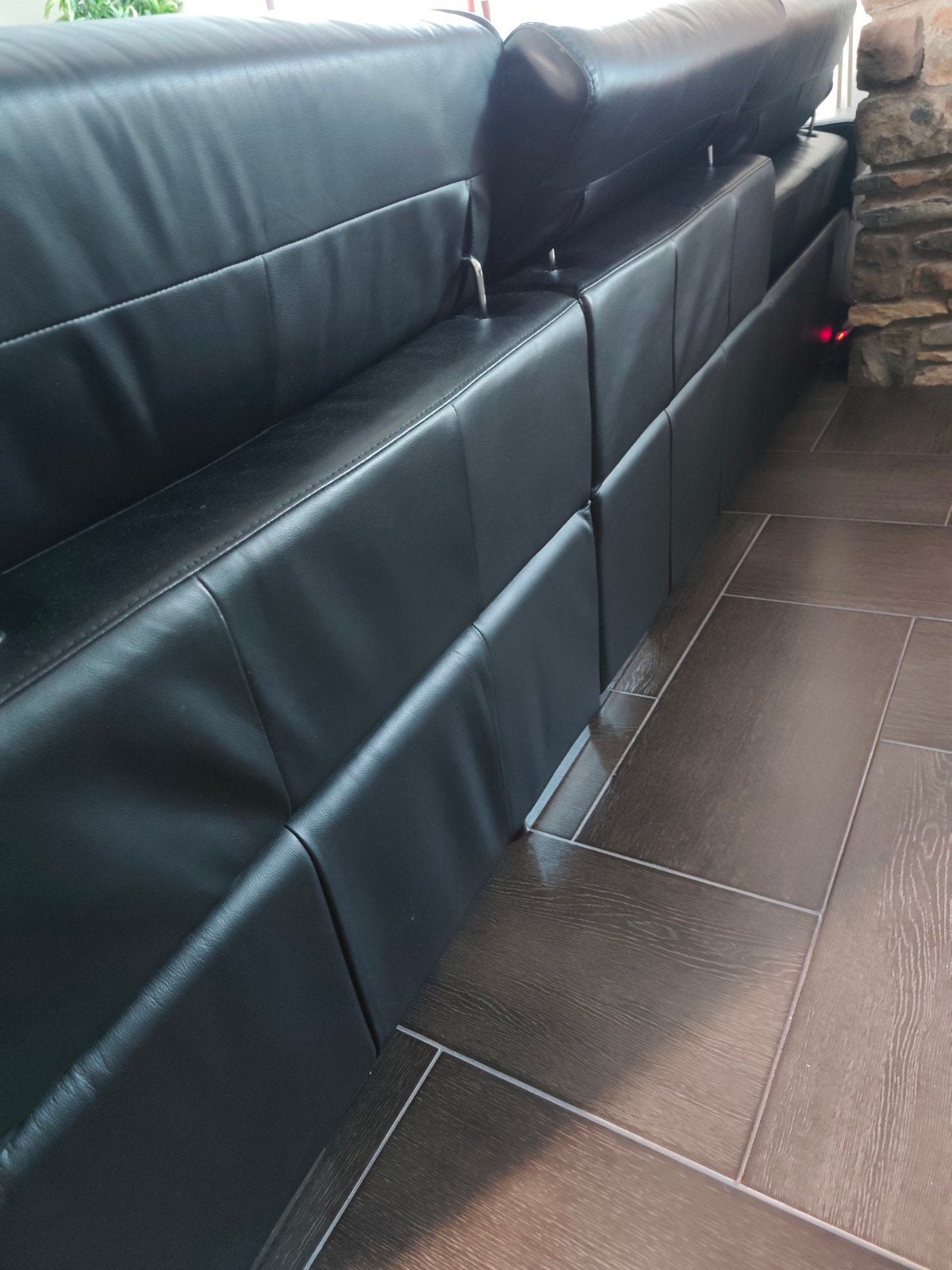 Grand Divan cuir noir, Maison & Meubles, Cuir