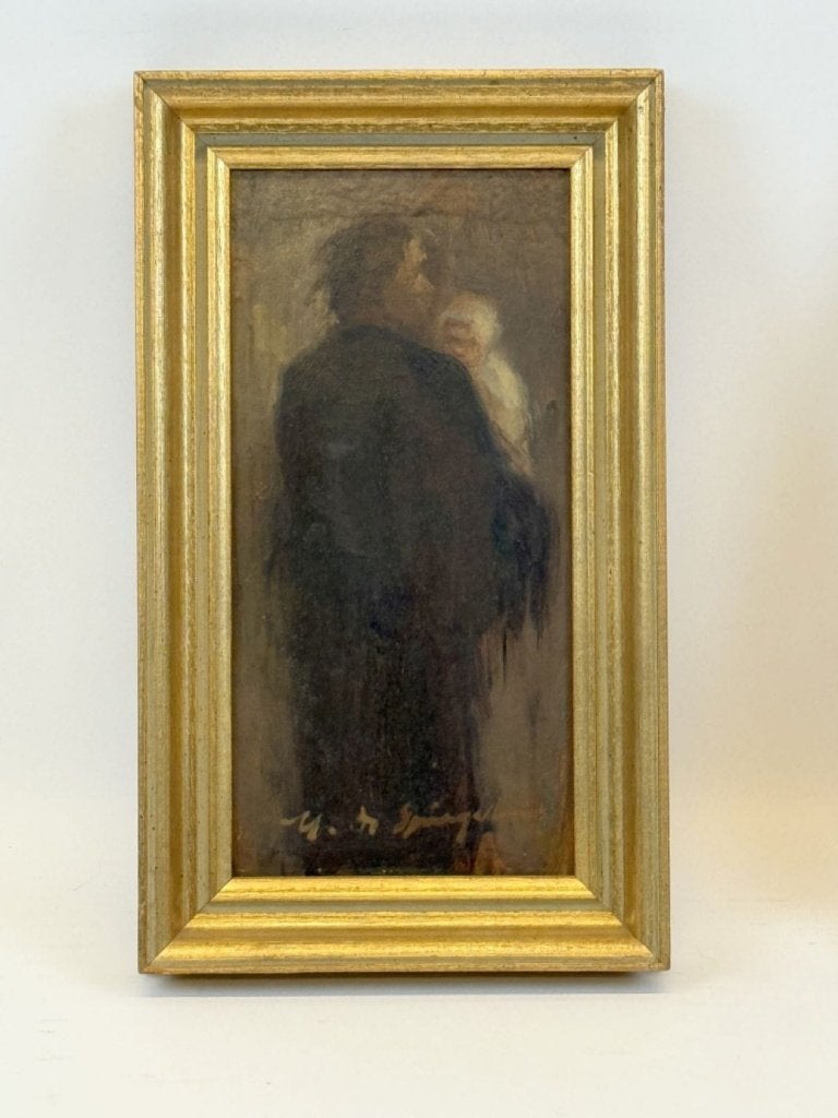 Schilderij van De Spiegeleire M., Portrait ou Personnes, Enlèvement ou Envoi, Peinture à l'huile, Panneau