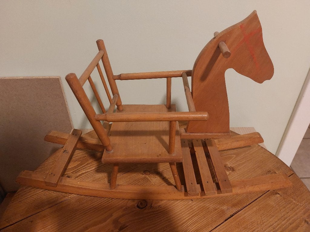 Houten schommel paardje, Verzamelen, Ophalen of Verzenden, Gebruikt