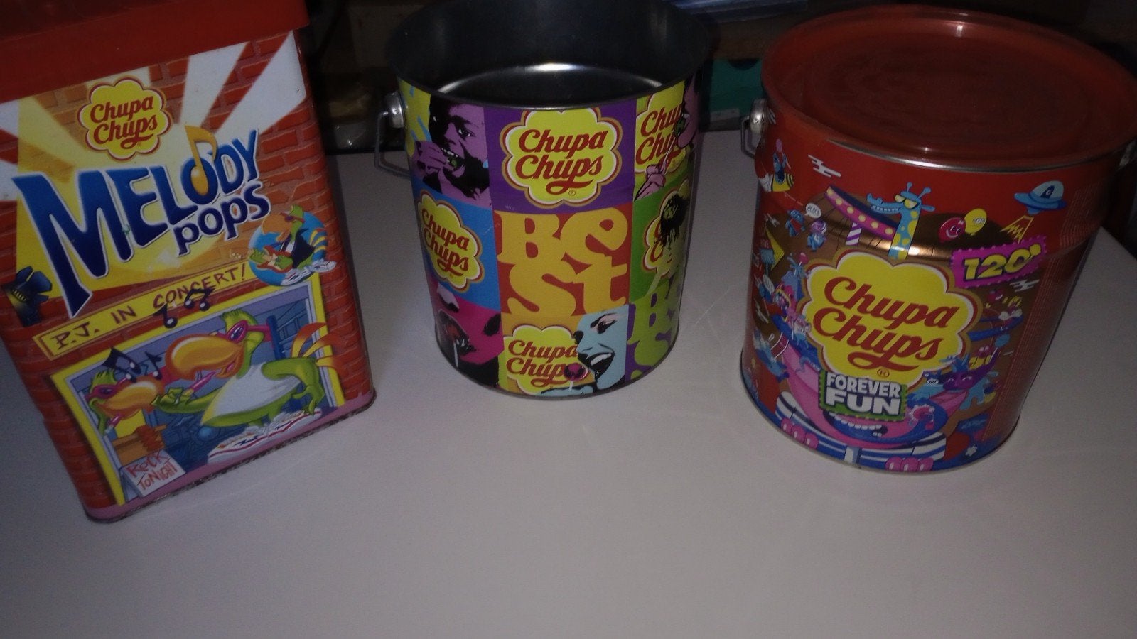 collectie blikken chupa chups, Enlèvement