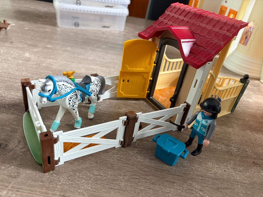 PLAYMOBIL Appaloosa met paardenbox - 6935, Enlèvement ou Envoi, Utilisé