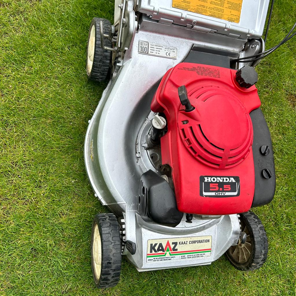 Professionele KAAZ 53cm (Honda 5.5 pk OHV) – Net Onderhoud!, Tuin en Terras, Grasmaaiers, Zo goed als nieuw, Benzine-grasmaaier