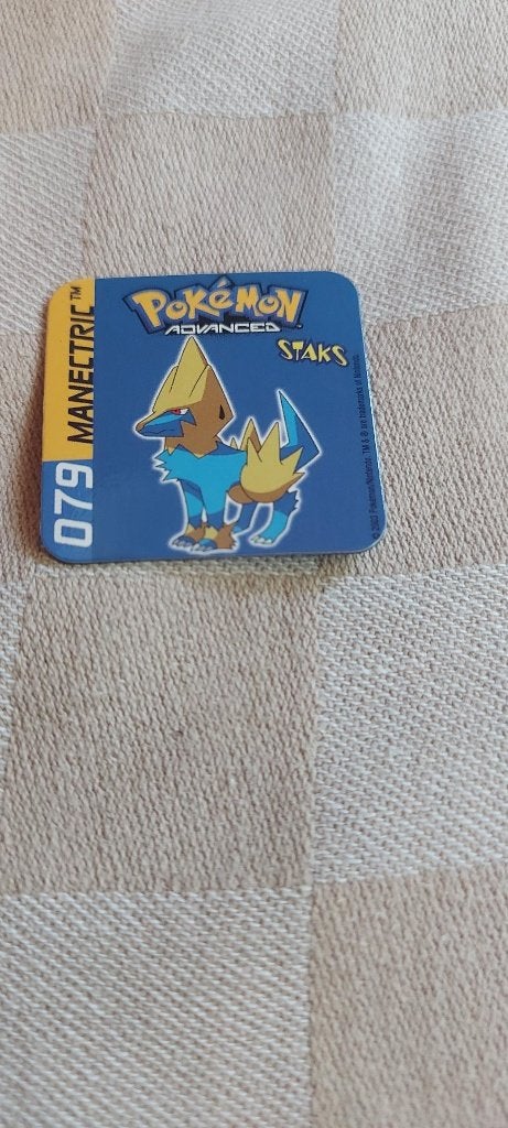 pokemon magneet panini staks Manectric uit 2003, Hobby en Vrije tijd, Ophalen of Verzenden, Nieuw, Overige typen